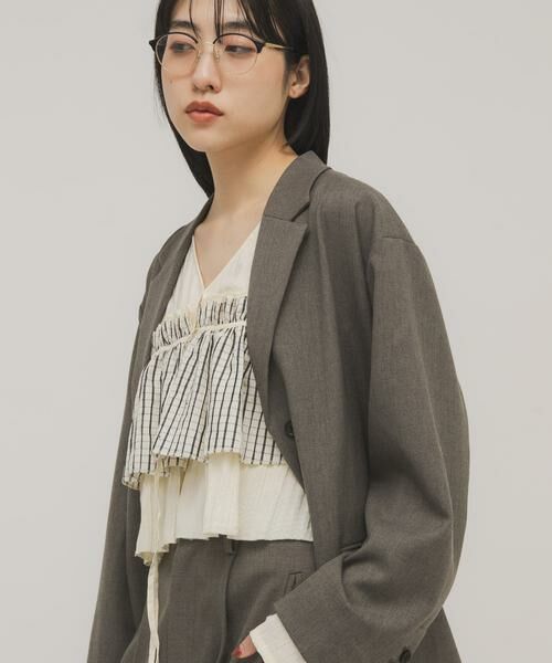 KBF / ケービーエフ シャツ・ブラウス | フリルレイヤードブラウス | 詳細14