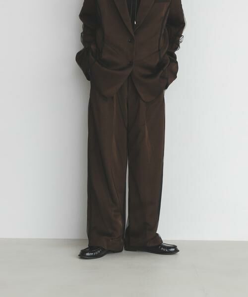 KBF / ケービーエフ その他パンツ | サテンチュールパンツ(ブラウン)