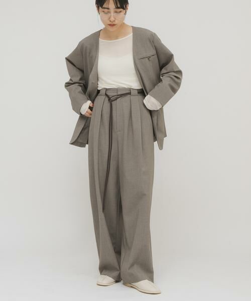 KBF / ケービーエフ その他パンツ | 『2サイズ展開』ベルトSETスラックス（グレー系その他）
