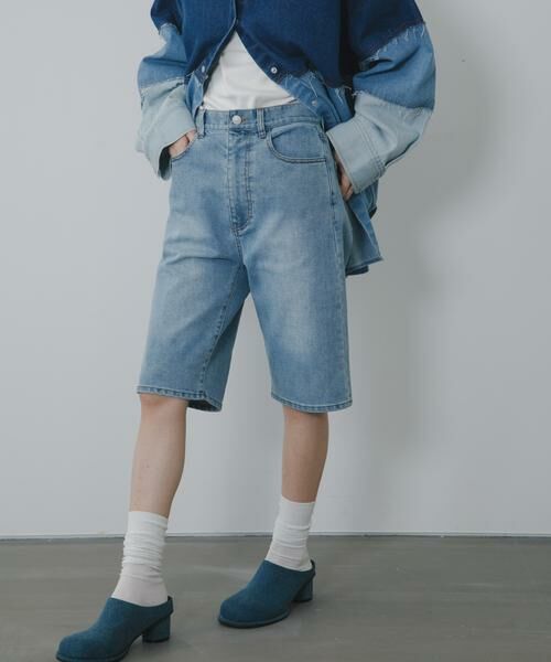 KBF / ケービーエフ ショート・ハーフ・半端丈パンツ | 『2サイズ展開』スリムハーフデニム | 詳細1