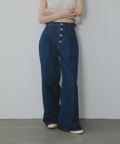 KBF / ケービーエフ デニムパンツ | 『3サイズ展開』タックボタンアップデニム