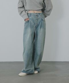 KBF / ケービーエフ デニムパンツ | 『3サイズ展開』タックボタンアップデニム