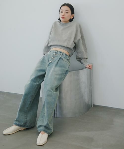 KBF / ケービーエフ デニムパンツ | 『3サイズ展開』タックボタンアップデニム | 詳細17