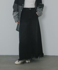 KBF / ケービーエフ スカート | アシメフリンジデニムスカート