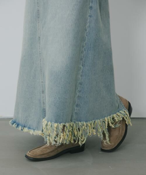 KBF / ケービーエフ スカート | アシメフリンジデニムスカート | 詳細3