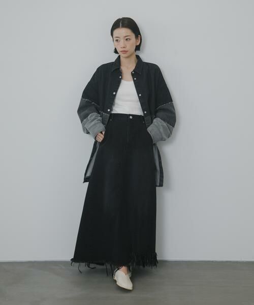 KBF / ケービーエフ スカート | アシメフリンジデニムスカート | 詳細17