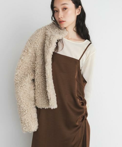 KBF / ケービーエフ ワンピース | ドロストサテンキャミワンピース | 詳細1