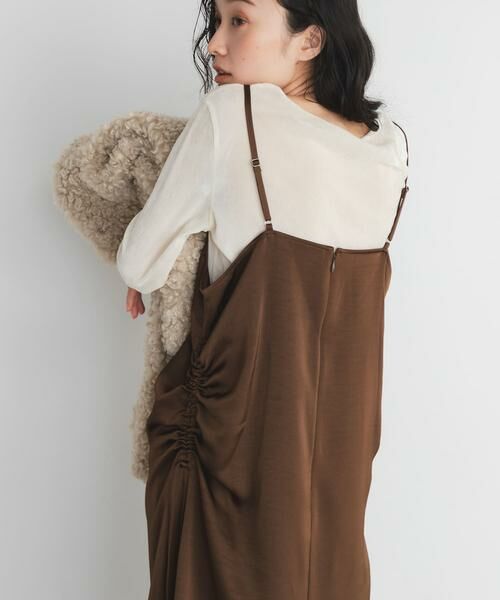 KBF / ケービーエフ ワンピース | ドロストサテンキャミワンピース | 詳細2