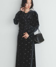 KBF / ケービーエフ ワンピース | ベロアシャーリングドレス