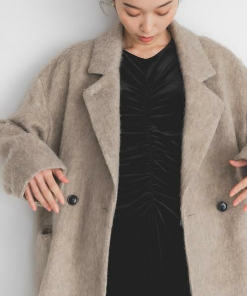 KBF / ケービーエフ ワンピース | ベロアシャーリングドレス | 詳細14