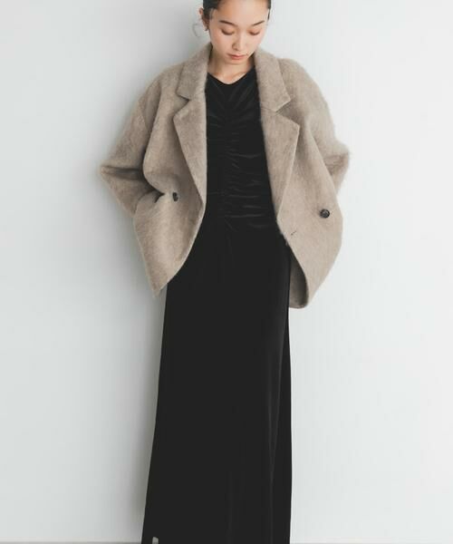 KBF / ケービーエフ ワンピース | ベロアシャーリングドレス | 詳細15