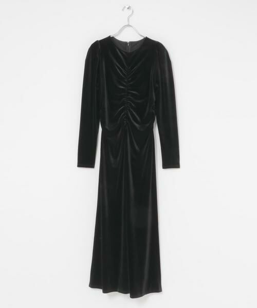 KBF / ケービーエフ ワンピース | ベロアシャーリングドレス | 詳細20