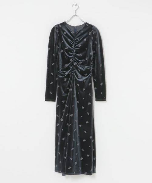 KBF / ケービーエフ ワンピース | ベロアシャーリングドレス | 詳細29