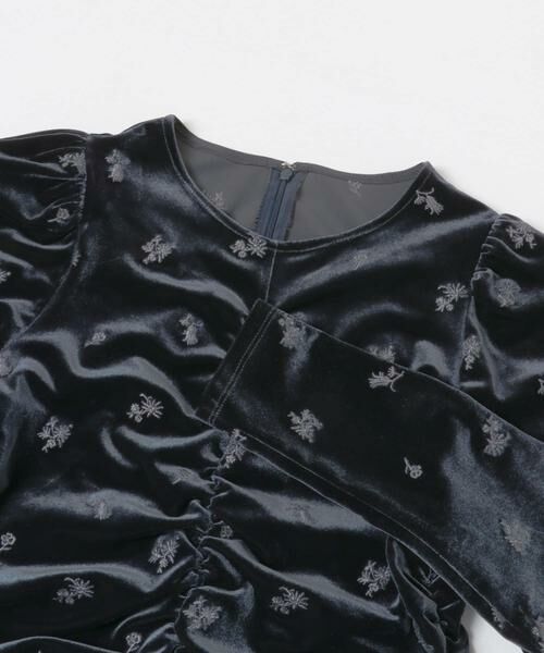 KBF / ケービーエフ ワンピース | ベロアシャーリングドレス | 詳細30