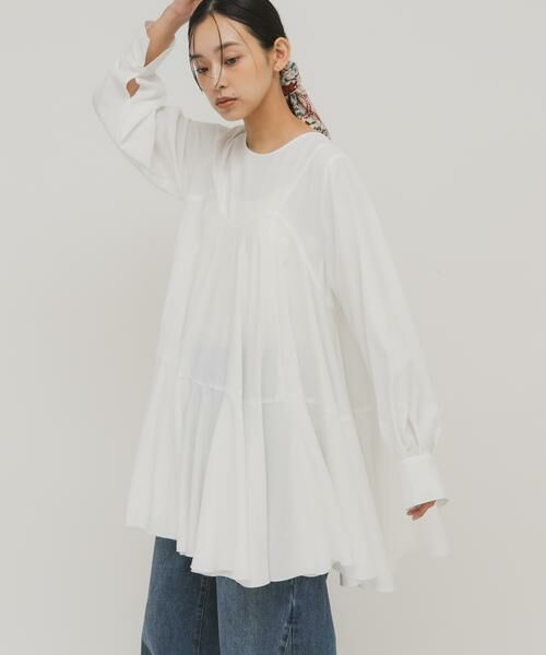 KBF / ケービーエフ ワンピース | 2WAYボリュームヘムミニワンピース（オフホワイト）