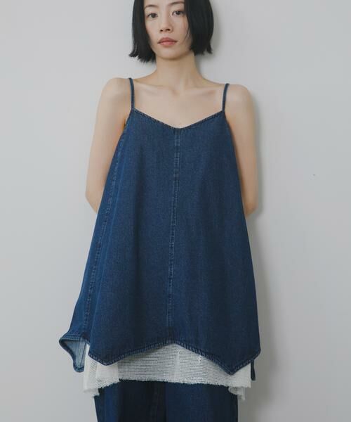 KBF / ケービーエフ ワンピース | メッシュレイヤードデニムキャミワンピース | 詳細2