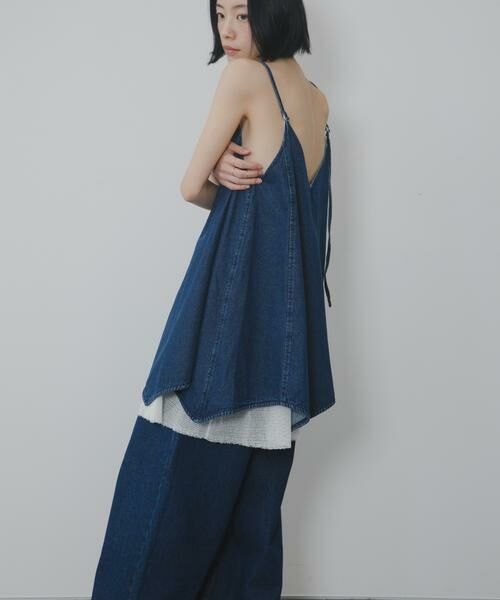 KBF / ケービーエフ ワンピース | メッシュレイヤードデニムキャミワンピース | 詳細3