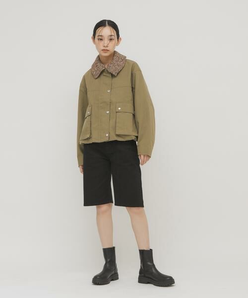 KBF / ケービーエフ ブルゾン | 2WAYカラーバルーンブルゾン（カーキ）