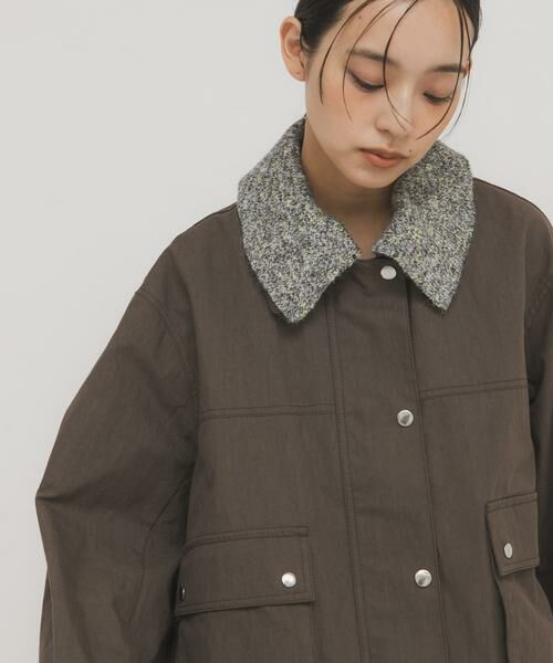 KBF / ケービーエフ ブルゾン | 2WAYカラーバルーンブルゾン（ブラウン）