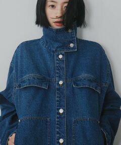 KBF / ケービーエフ ブルゾン | ハイネックデニムブルゾン