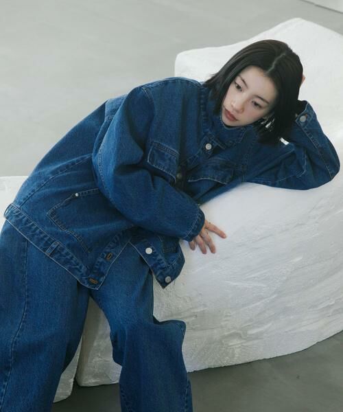 KBF / ケービーエフ ブルゾン | ハイネックデニムブルゾン | 詳細10