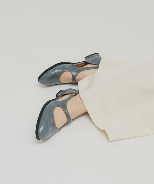 KBF / ケービーエフ フラットシューズ | カットデザインメリージェーンローファー（ブルー）