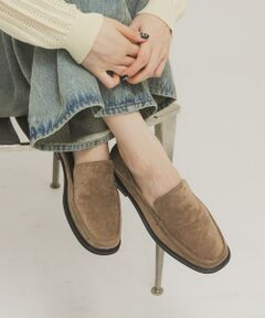 KBF / ケービーエフ フラットシューズ | スクエアトゥスライドローファー