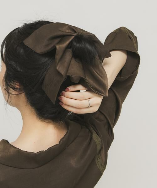 KBF / ケービーエフ ヘアゴム・シュシュ | サテンシュシュ(大) | 詳細1