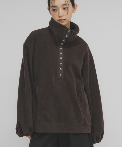KBF / ケービーエフ その他トップス | ハーフスナップフリースプルオーバー | 詳細1