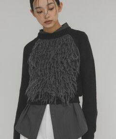 KBF / ケービーエフ ニット・セーター | コンパクトフリンジニット