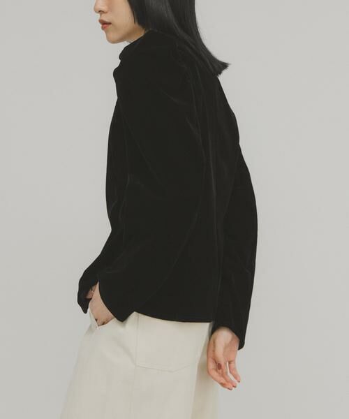 KBF / ケービーエフ シャツ・ブラウス | パフスリーブベロアブラウス | 詳細12