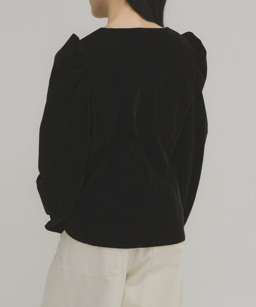 KBF / ケービーエフ シャツ・ブラウス | パフスリーブベロアブラウス | 詳細13