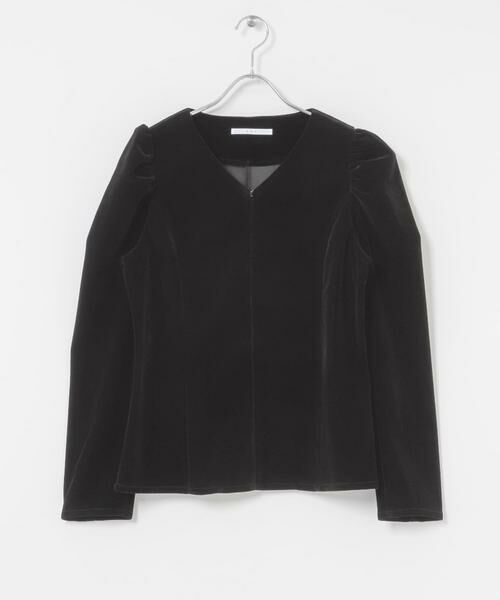 KBF / ケービーエフ シャツ・ブラウス | パフスリーブベロアブラウス | 詳細17