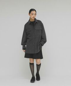 KBF / ケービーエフ シャツ・ブラウス | ウールMIXルーズシャツ