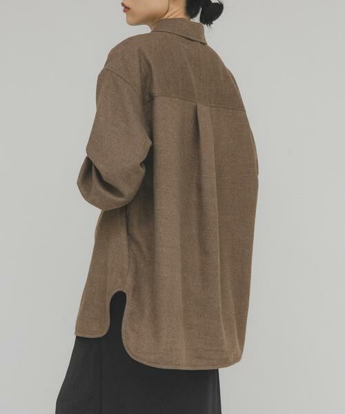 KBF / ケービーエフ シャツ・ブラウス | ウールMIXルーズシャツ | 詳細2