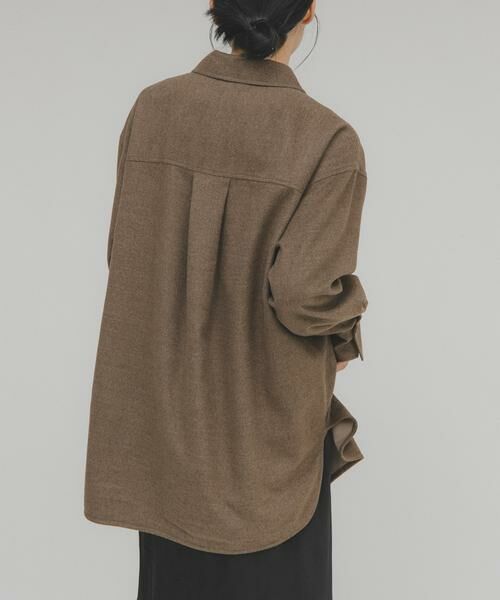 KBF / ケービーエフ シャツ・ブラウス | ウールMIXルーズシャツ | 詳細3
