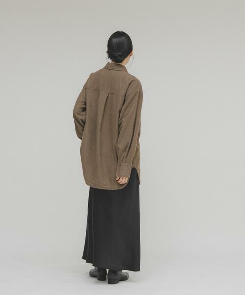 KBF / ケービーエフ シャツ・ブラウス | ウールMIXルーズシャツ | 詳細6