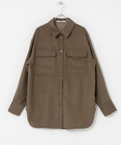 KBF / ケービーエフ シャツ・ブラウス | ウールMIXルーズシャツ | 詳細7