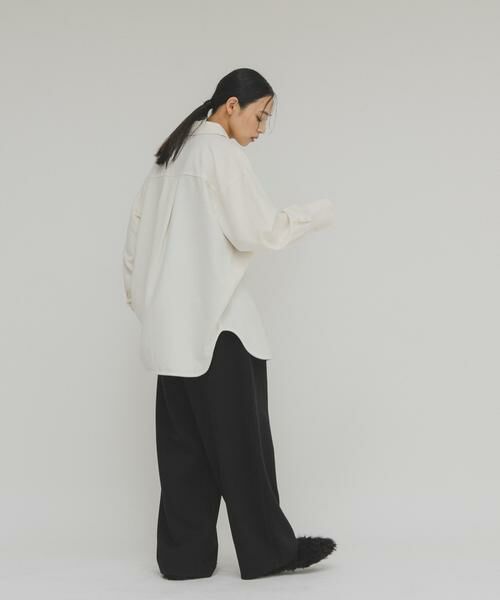 KBF / ケービーエフ シャツ・ブラウス | ウールMIXルーズシャツ | 詳細15
