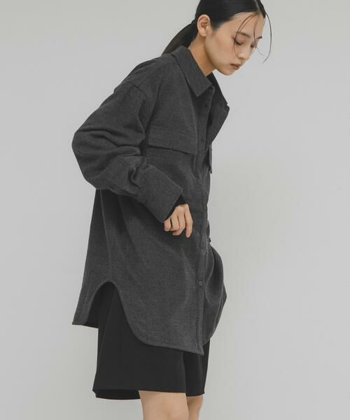 KBF / ケービーエフ シャツ・ブラウス | ウールMIXルーズシャツ | 詳細21