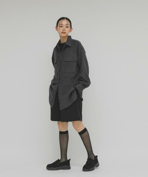 KBF / ケービーエフ シャツ・ブラウス | ウールMIXルーズシャツ | 詳細22