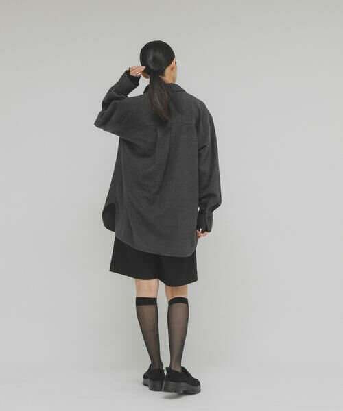 KBF / ケービーエフ シャツ・ブラウス | ウールMIXルーズシャツ | 詳細23