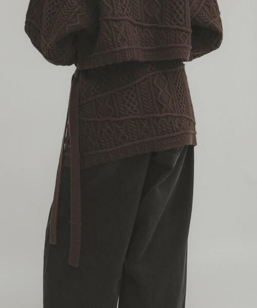 KBF / ケービーエフ スカート | MIXケーブルラップスカート（ブラウン）