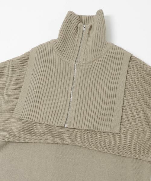 KBF / ケービーエフ ワンピース | ハーフZIPレイヤードニットワンピース | 詳細21