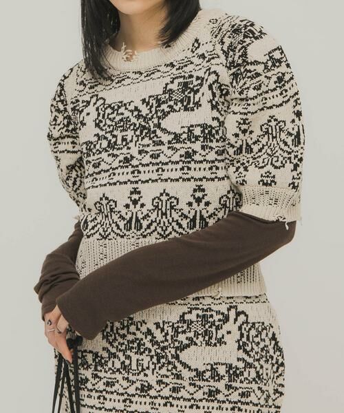 KBF / ケービーエフ Tシャツ | タックドレープロンTEE | 詳細7