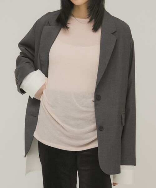 KBF / ケービーエフ Tシャツ | タックドレープロンTEE | 詳細15