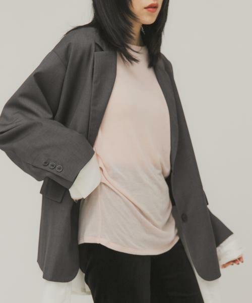 KBF / ケービーエフ Tシャツ | タックドレープロンTEE | 詳細16