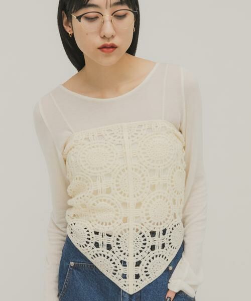 KBF / ケービーエフ Tシャツ | タックドレープロンTEE | 詳細21