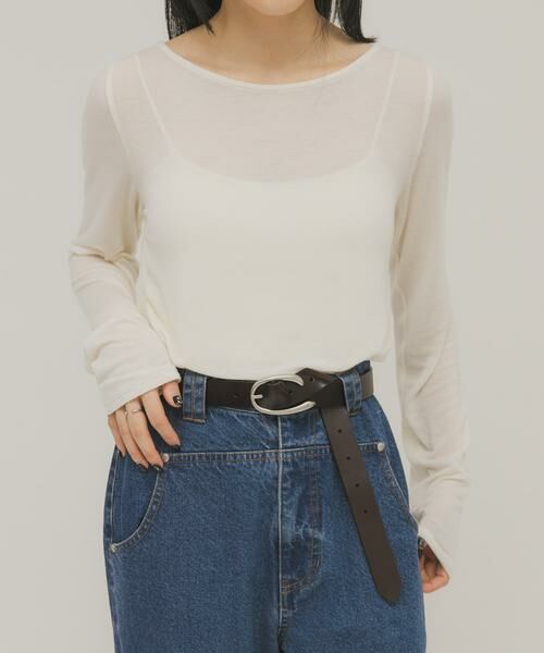 KBF / ケービーエフ Tシャツ | タックドレープロンTEE | 詳細25