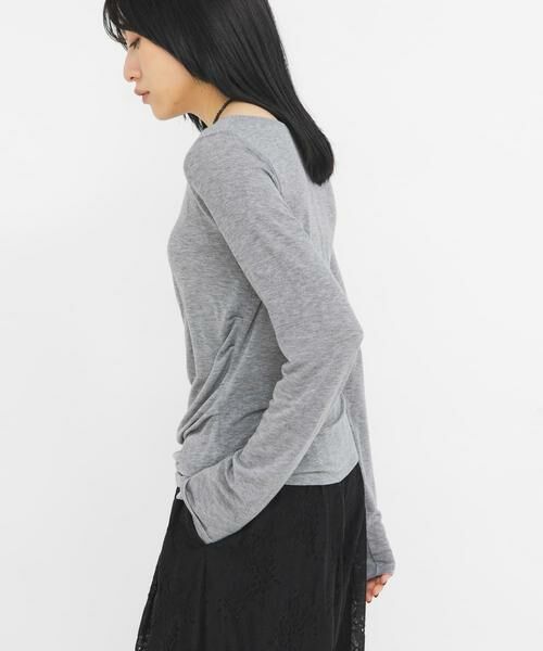 KBF / ケービーエフ Tシャツ | タックドレープロンTEE | 詳細30